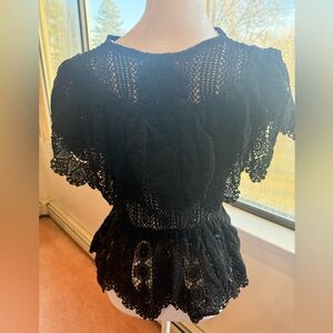 Elegant Black Lace Top